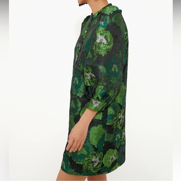 Tuckernuck Pomander Place Green Jaquard Samantha Dress - Picture 3 of 6